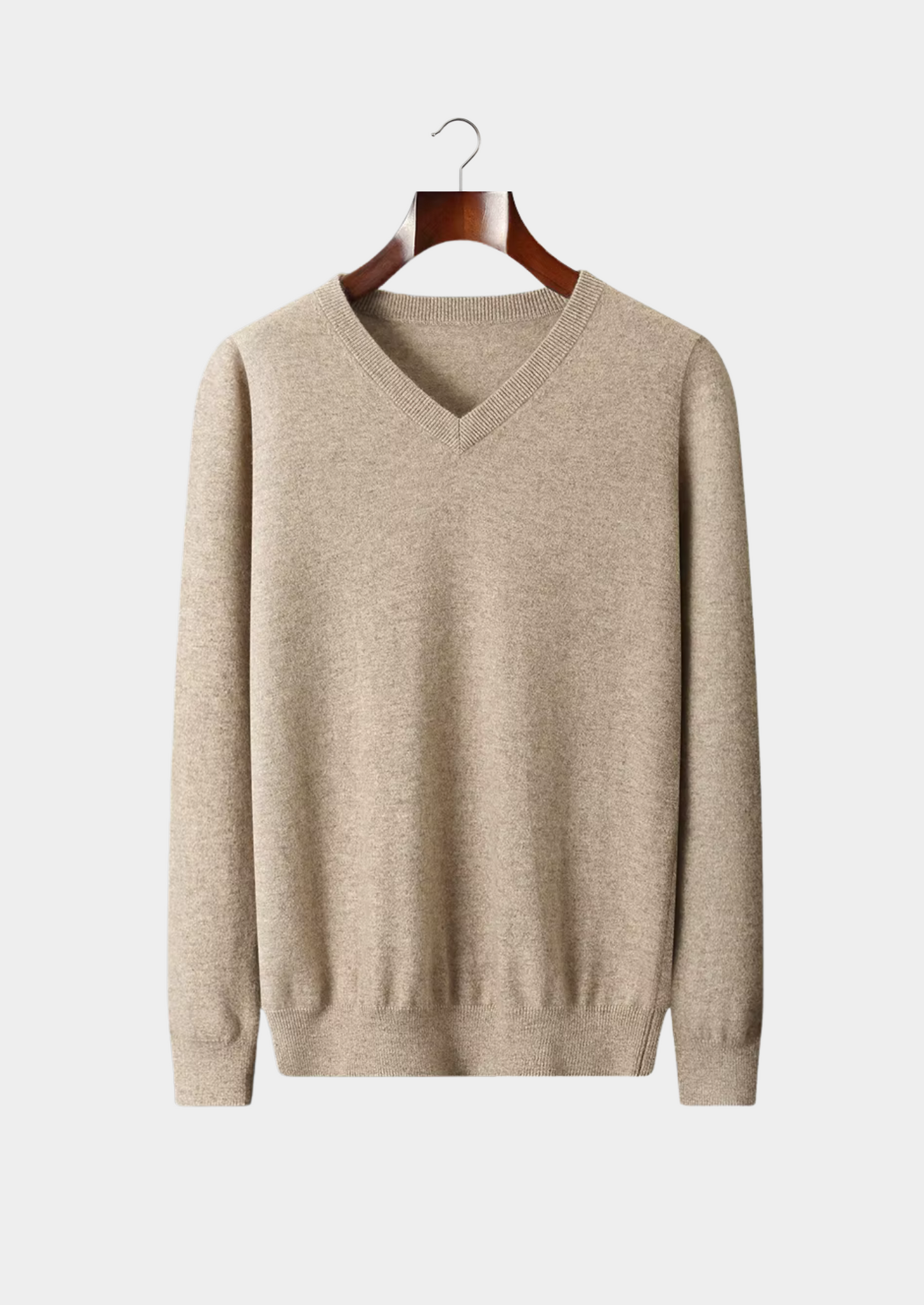 Pure Extra-Fine Merino Wool Classic V-Neck Sweater | Vallentty