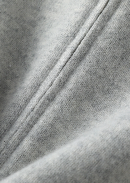Pure Extra-Fine Merino Wool Light Gray Luzzo Set | Vallentty