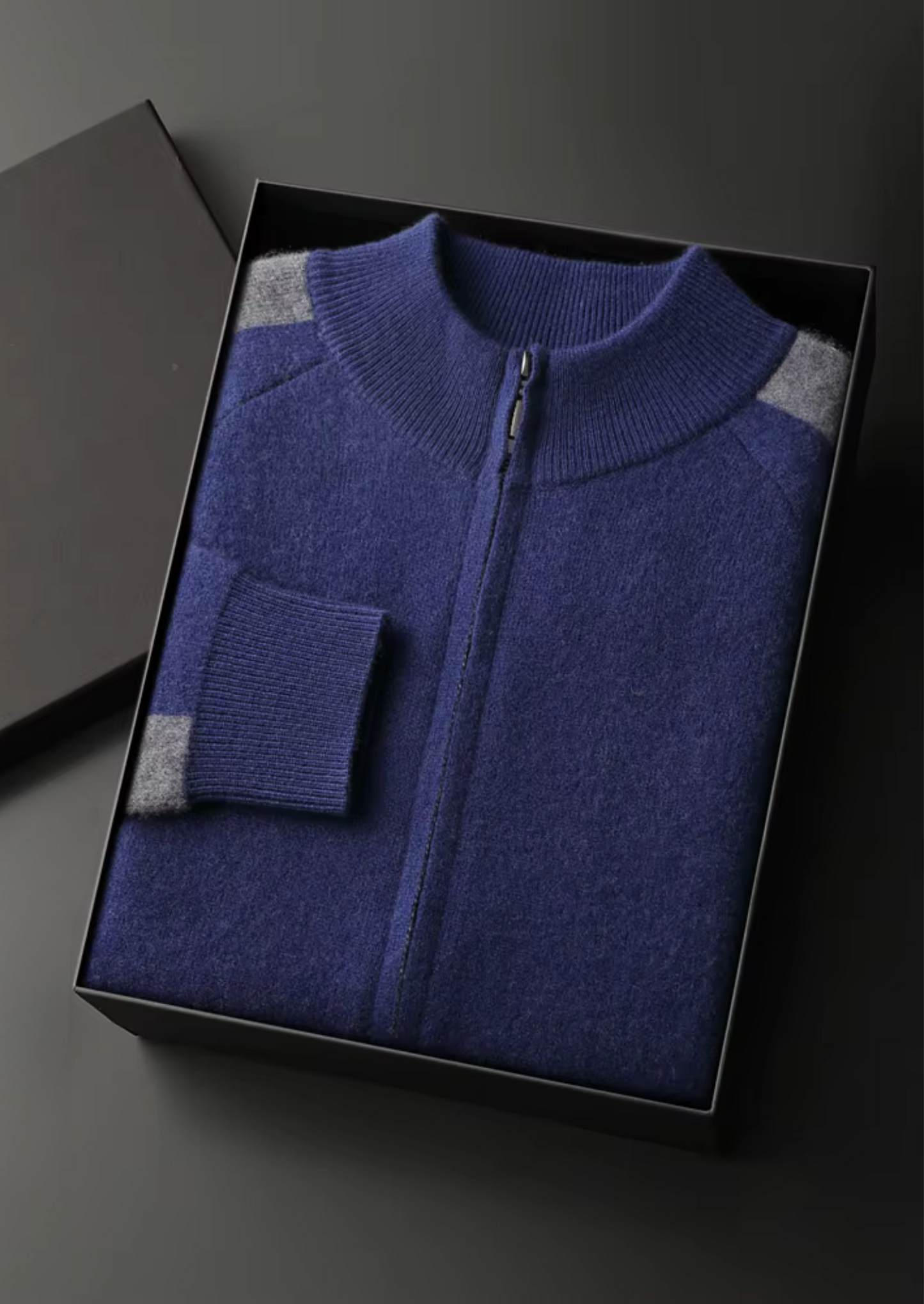 Premium Cashmere Navy Blue Torino Leisure Set | Vallentty