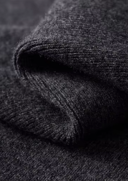 Pure Extra-Fine Merino Wool Ribbed Polo Cardigan | Vallentty