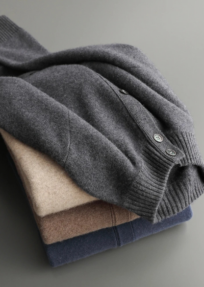 Premium Cashmere Button Cardigan | Vallentty