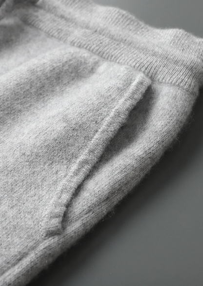Premium Cashmere Light Gray Alain Leisure Set | Vallentty