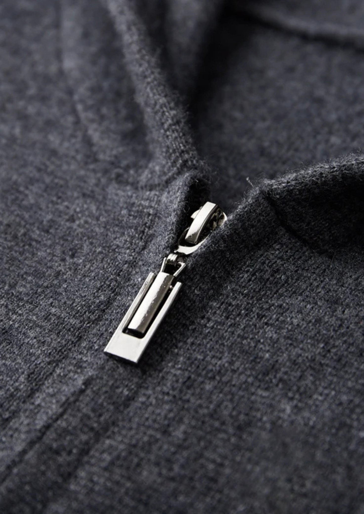 Premium Cashmere Zipper Hoodie | Vallentty