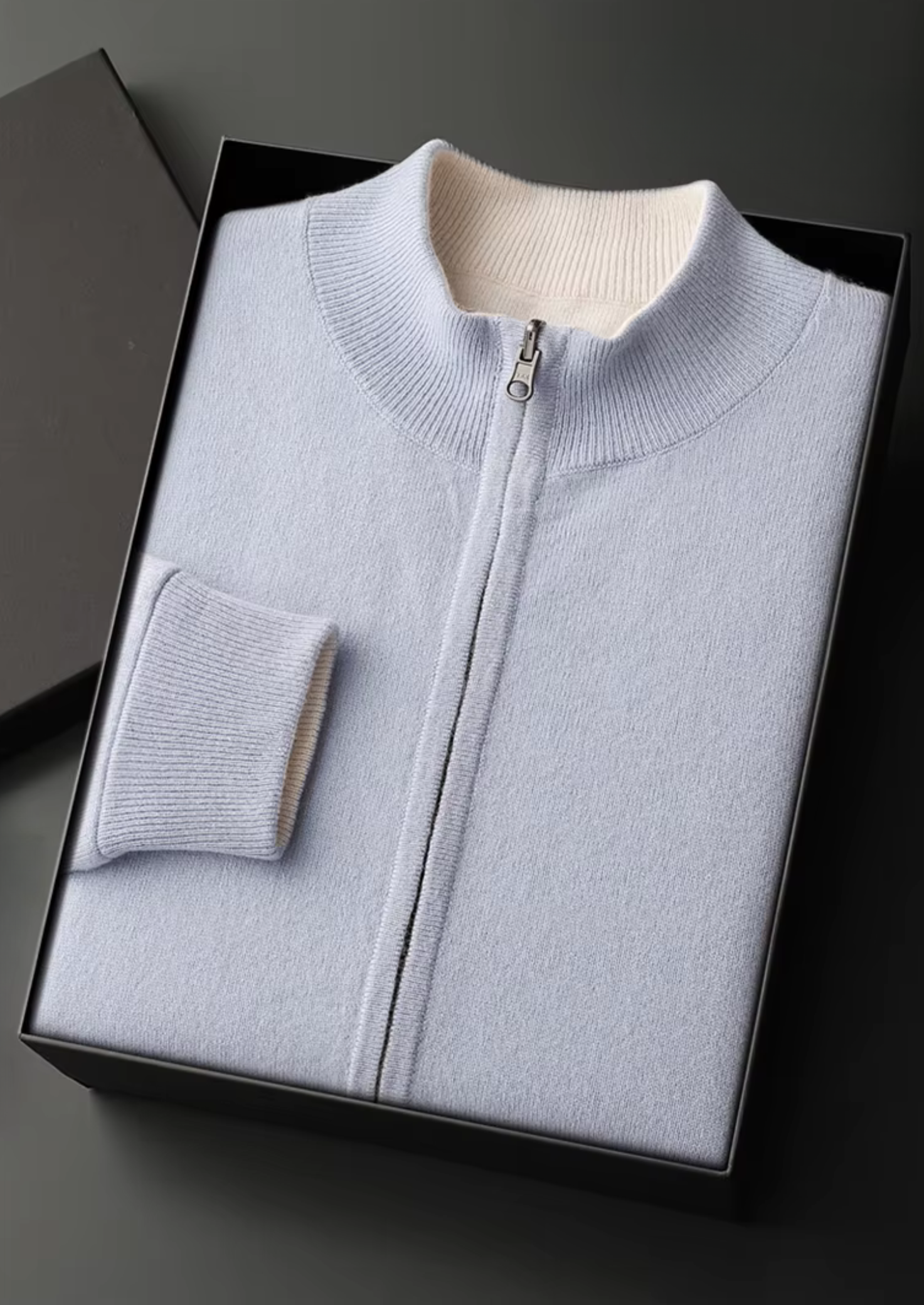 Pure Extra-Fine Merino Wool Zip Cardigan | Vallentty