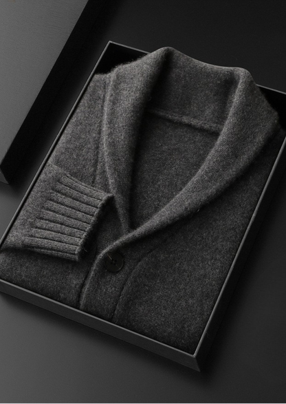 Pure Cashmere Shawl Collar Cardigan | Vallentty