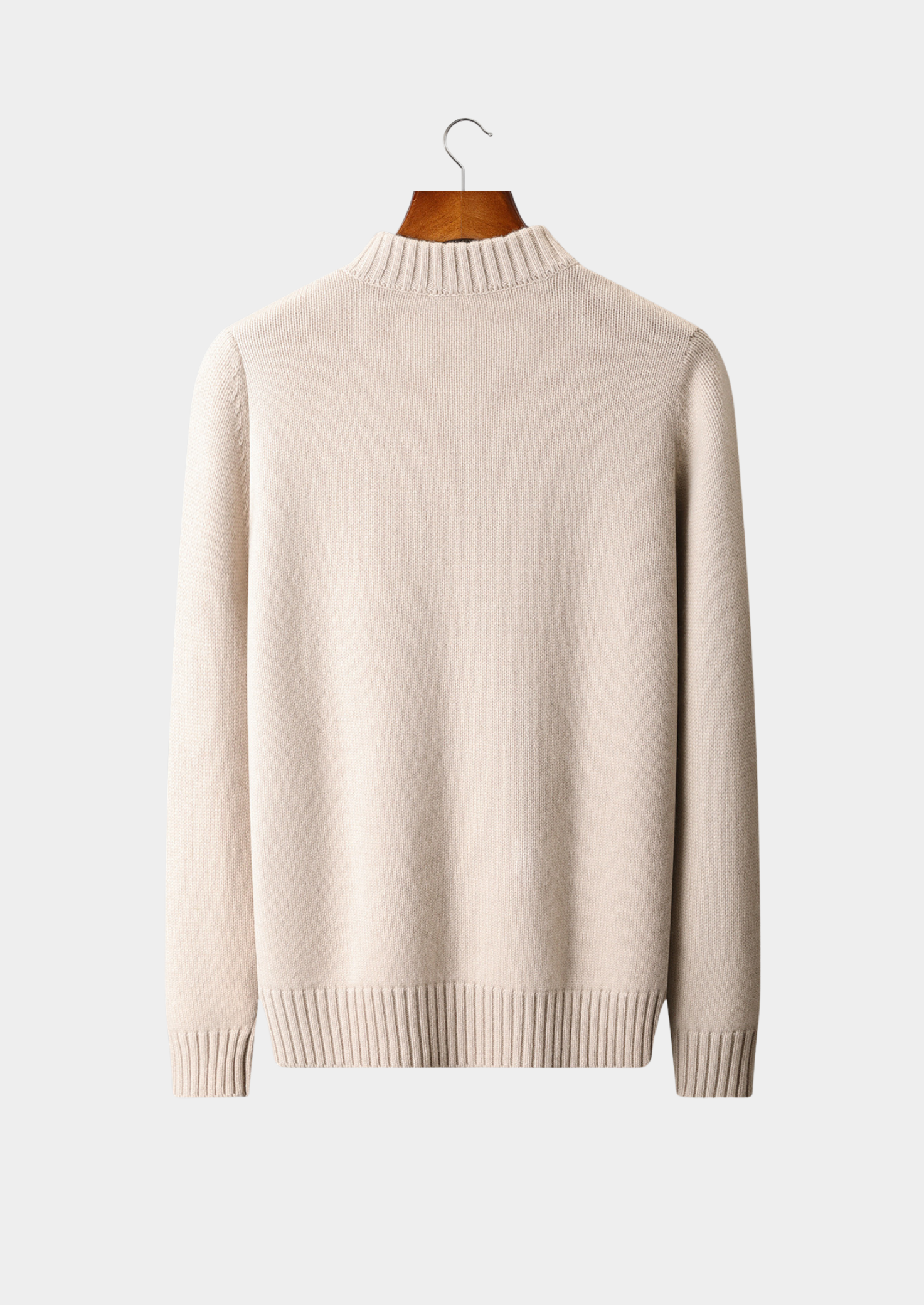 Pure Cashmere Off White Half Zip Sweater | Vallentty