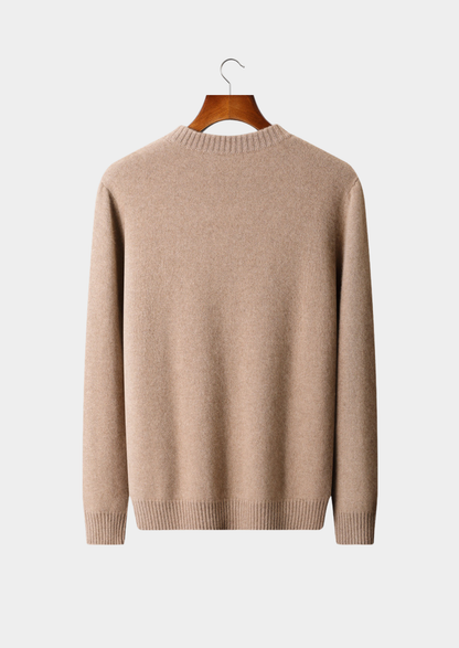 Pure Cashmere Beige Essential Crewneck | Vallentty