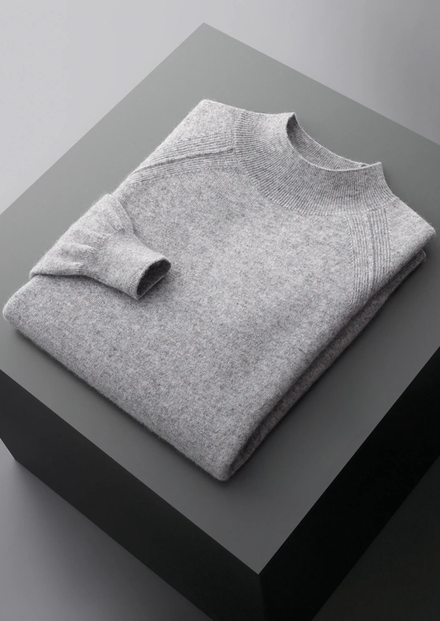 Pure Extra-Fine Merino Wool Raglan Mockneck | Vallentty