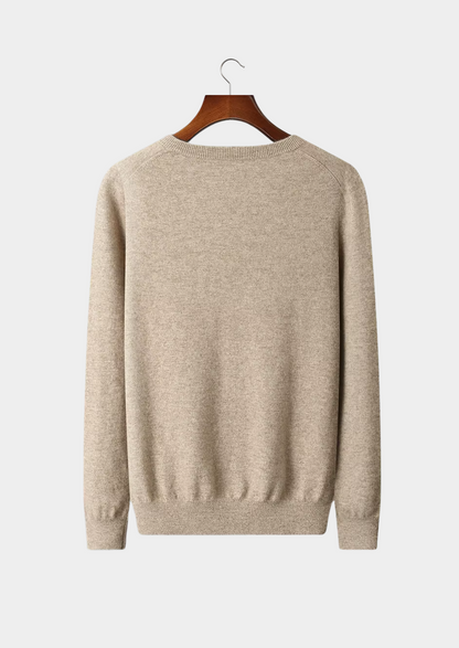 Pure Extra-Fine Merino Wool Classic V-Neck Sweater | Vallentty