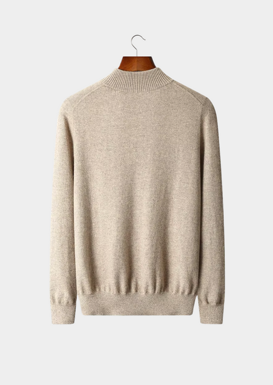 Pure Extra-Fine Merino Wool Half Zip Sweater | Vallentty