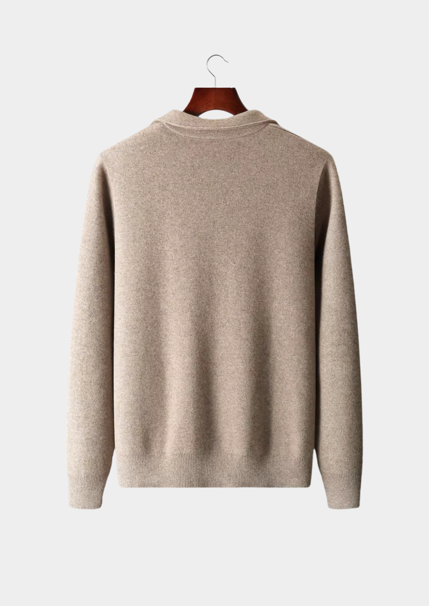 Pure Extra-Fine Merino Wool Zip Polo Cardigan | Vallentty