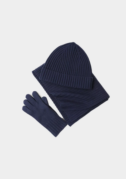Pure Extra-Fine Merino Wool Wintertime Essentials - Navy Blue | Vallentty
