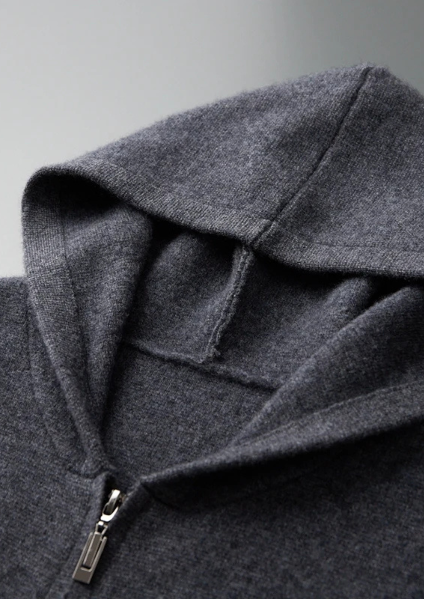 Premium Cashmere Zipper Hoodie | Vallentty