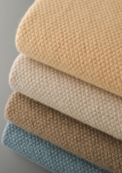 Premium Cashmere Mustard Two-Tone Polo | Vallentty