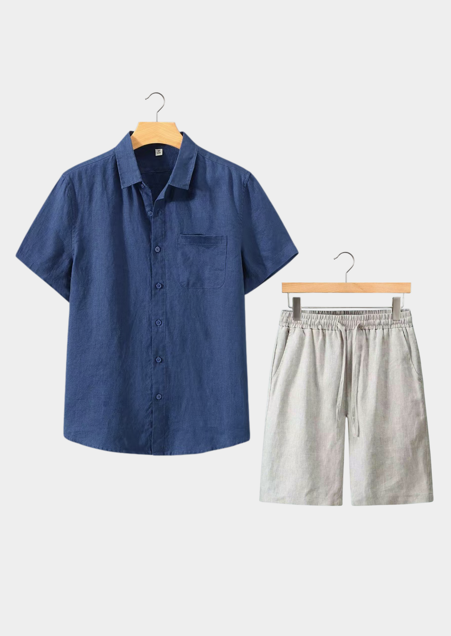 Dolcevita Shortsleeve Summer Set - Navy/beige | Vallentty