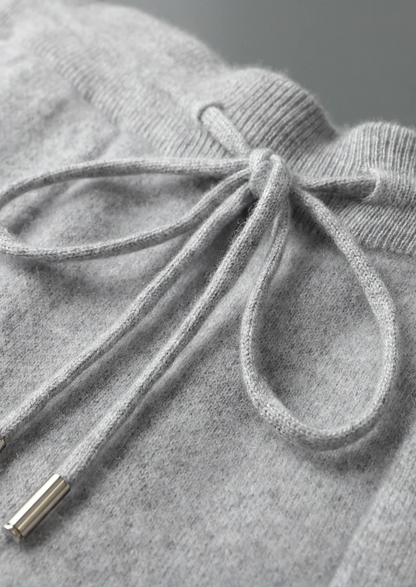 Premium Cashmere Light Gray Alain Leisure Set | Vallentty