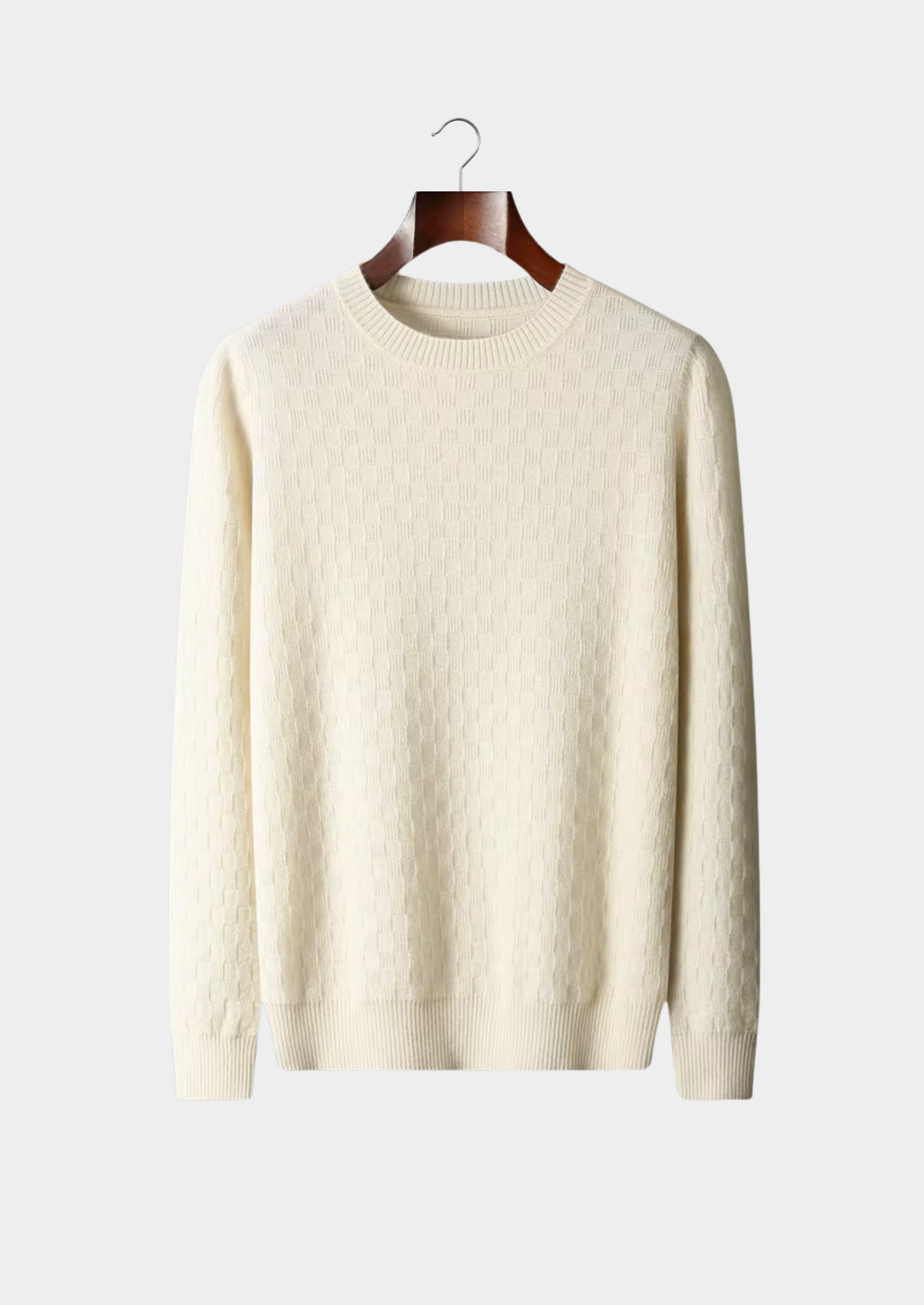 Premium Cashmere Textured Crewneck | Vallentty