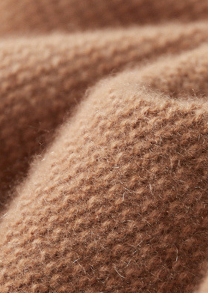 Pure Cashmere Mustard Ribbed Zip Cardigan | Vallentty