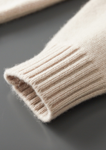 Pure Cashmere Off White Half Zip Sweater | Vallentty