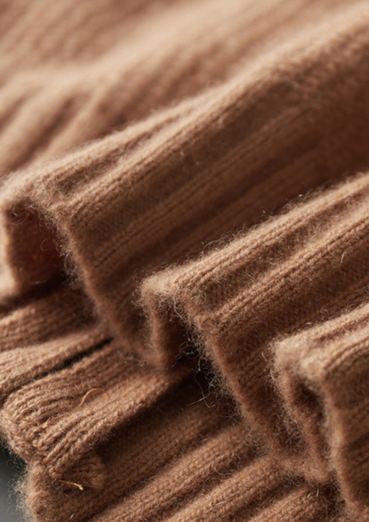 Pure Cashmere Mustard Ribbed Zip Cardigan | Vallentty