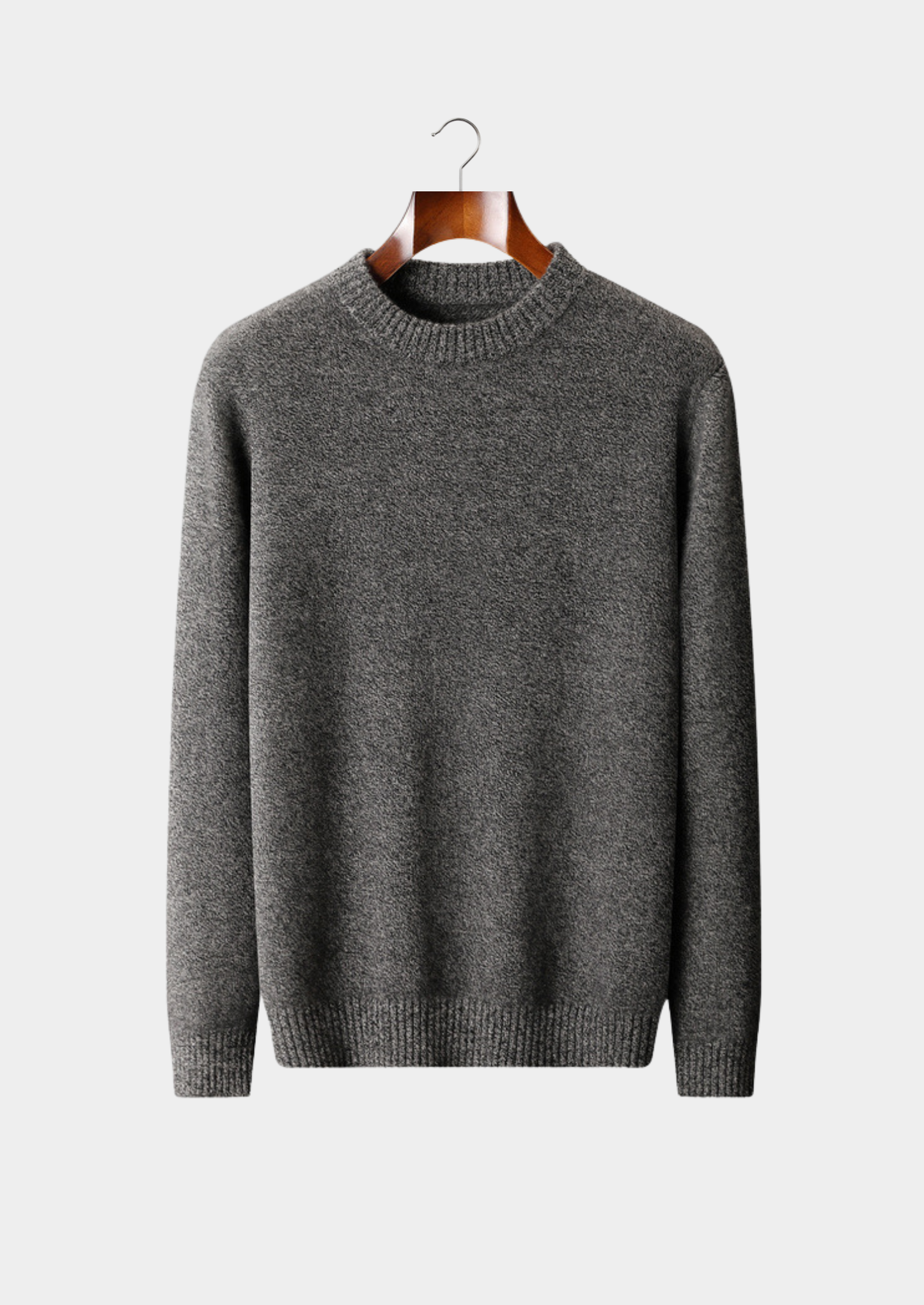 Pure Cashmere Gray Essential Crewneck | Vallentty