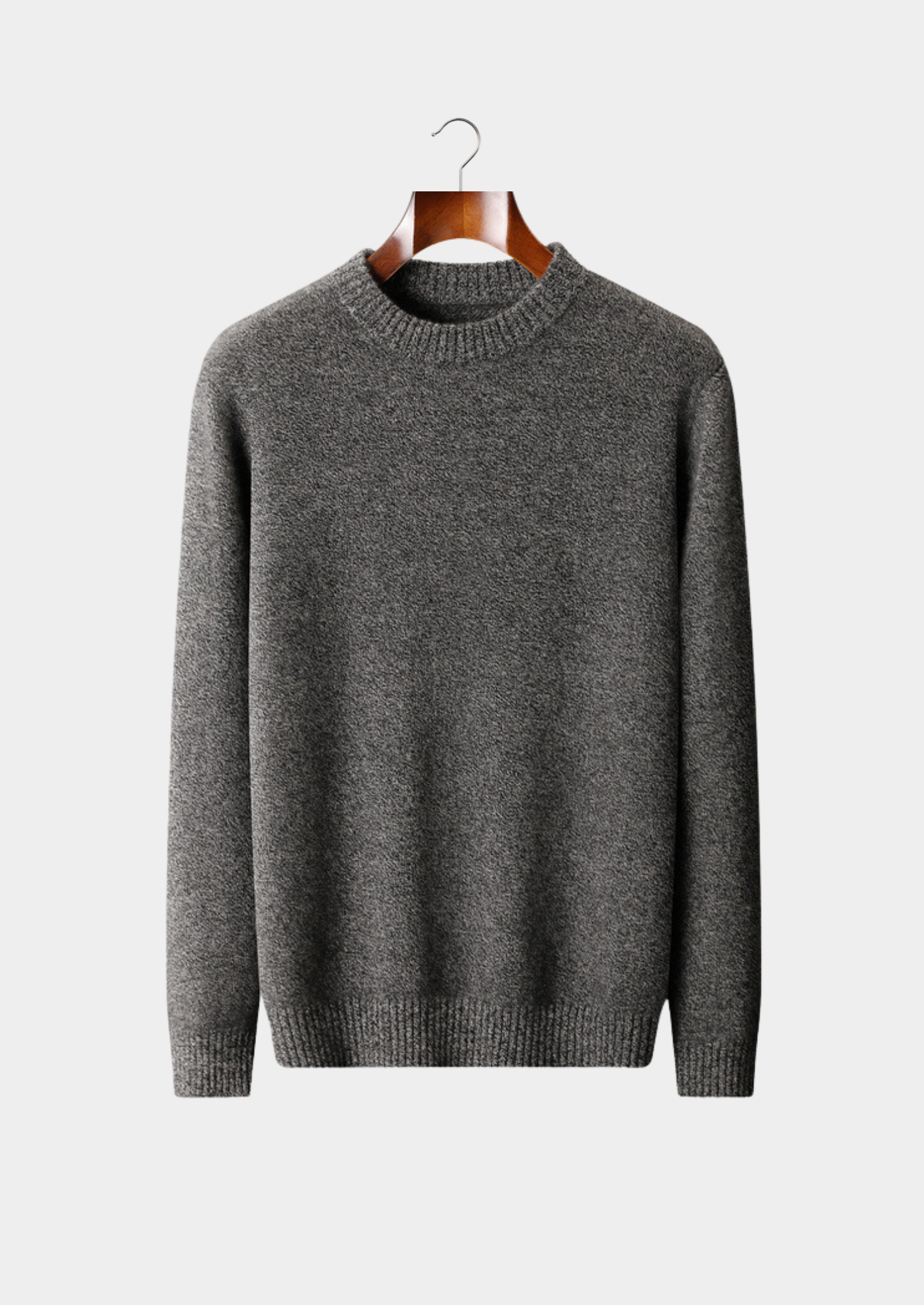 Pure Cashmere Gray Essential Crewneck | Vallentty