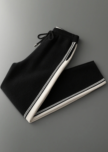 Pure Extra-Fine Merino Wool Black Damien Set | Vallentty