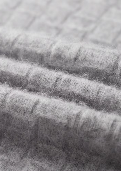 Pure Extra-Fine Merino Wool Textured Mockneck | Vallentty