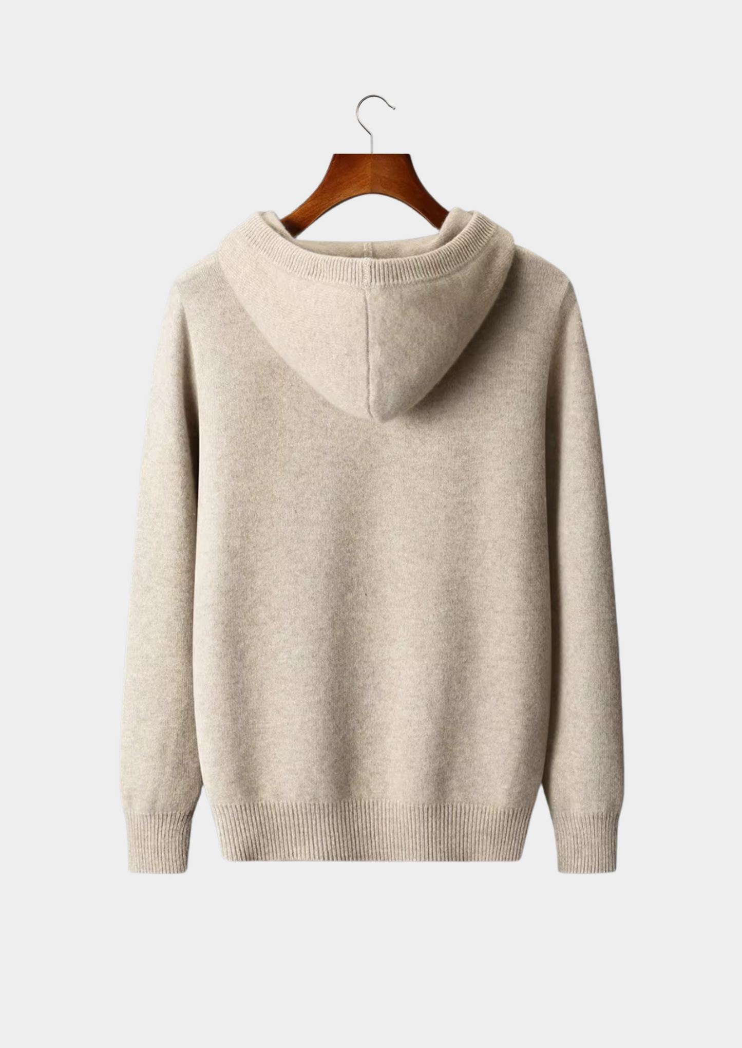 Pure Extra-Fine Merino Wool Button Hoodie | Vallentty