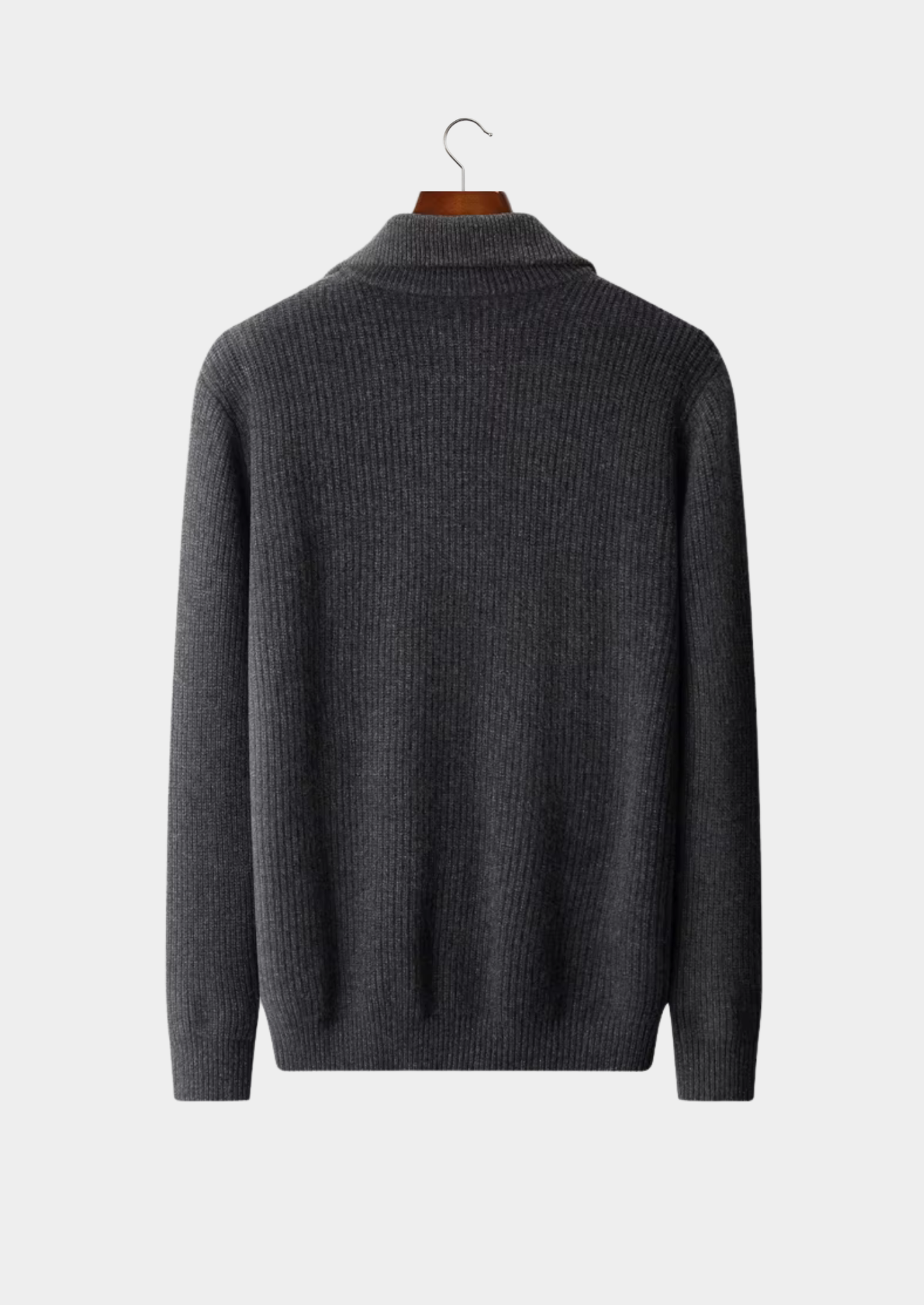 Pure Extra-Fine Merino Wool Funnel Neck Dual Zip Cardigan | Vallentty