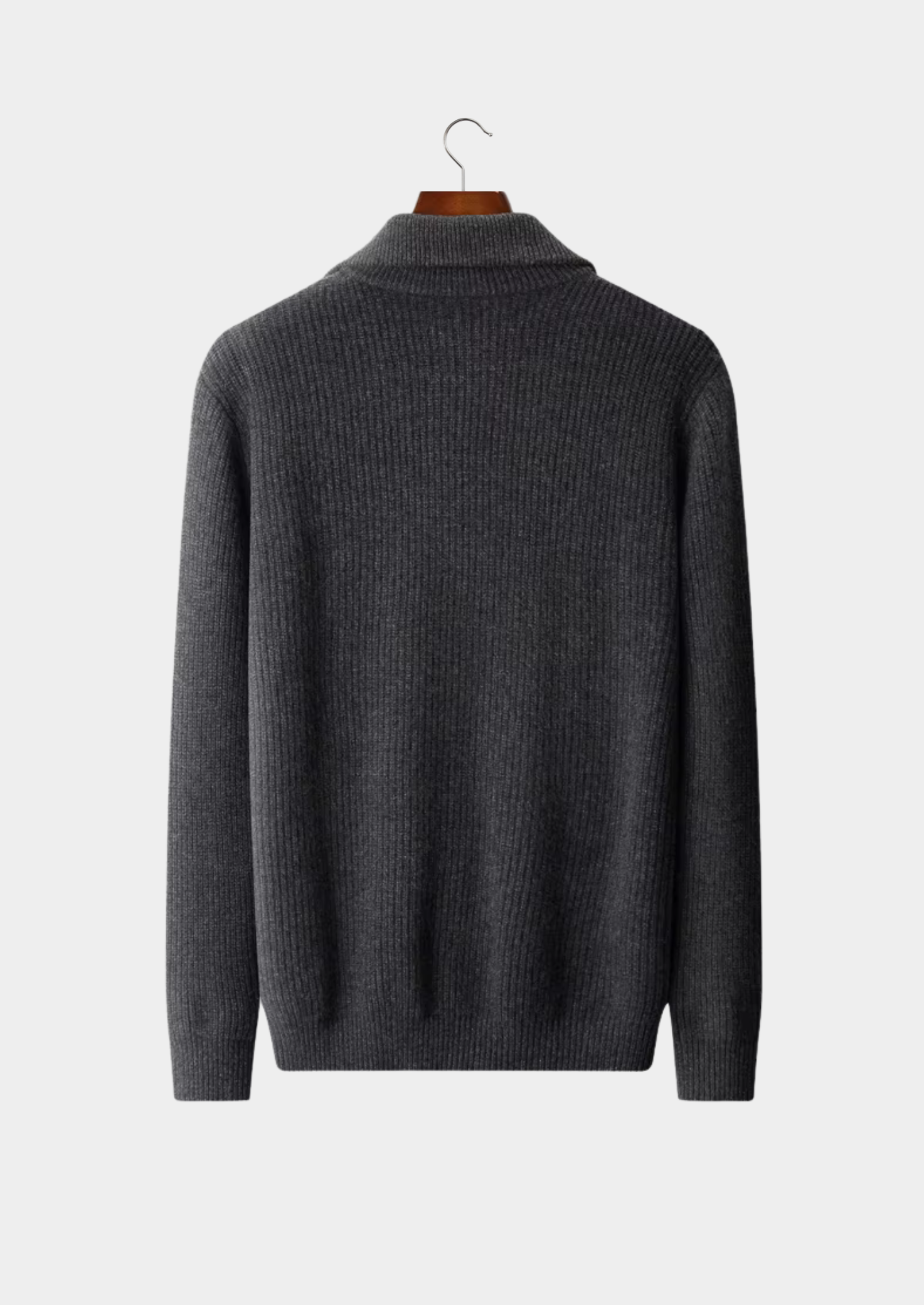 Pure Extra-Fine Merino Wool Funnel Neck Dual Zip Cardigan | Vallentty