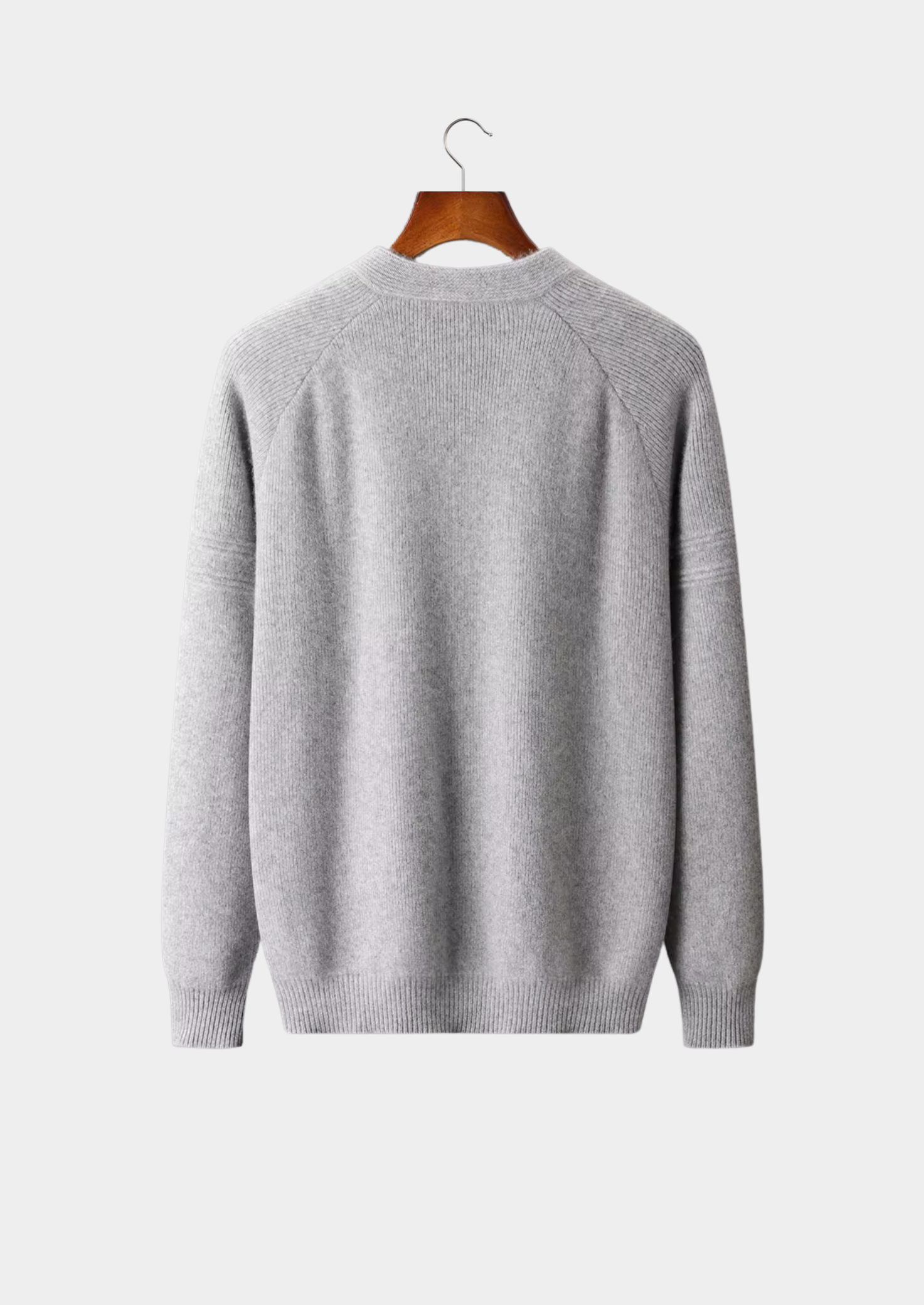 Pure Extra-Fine Merino Wool Ribbed Zip Cardigan | Vallentty