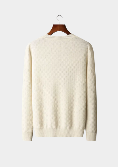 Premium Cashmere Textured Crewneck | Vallentty