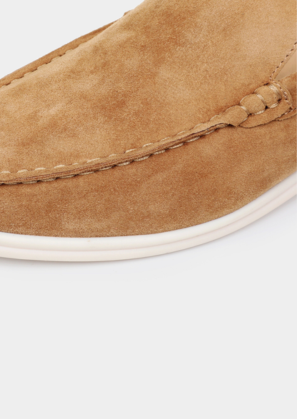 Caramel Marina Suede Slipper | Vallentty