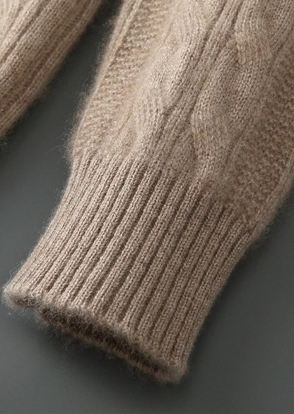 Pure Extra-Fine Merino Wool Cable Crewneck | Vallentty