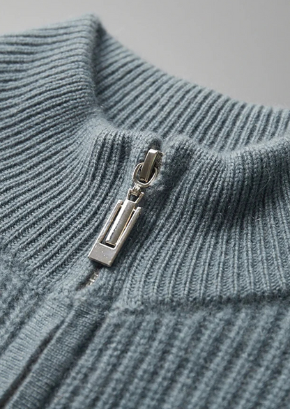 Premium Cashmere Ribbed Cardigan | Vallentty