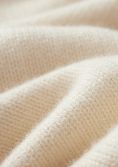 Pure Cashmere Ivory Essential Rollneck | Vallentty