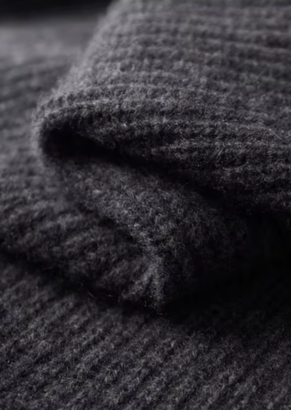 Pure Extra-Fine Merino Wool Funnel Neck Dual Zip Cardigan | Vallentty