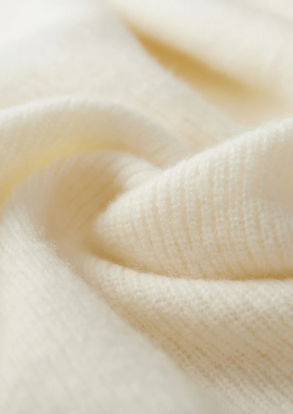 Premium Cashmere Ribbed Half-Zip Sweater | Vallentty