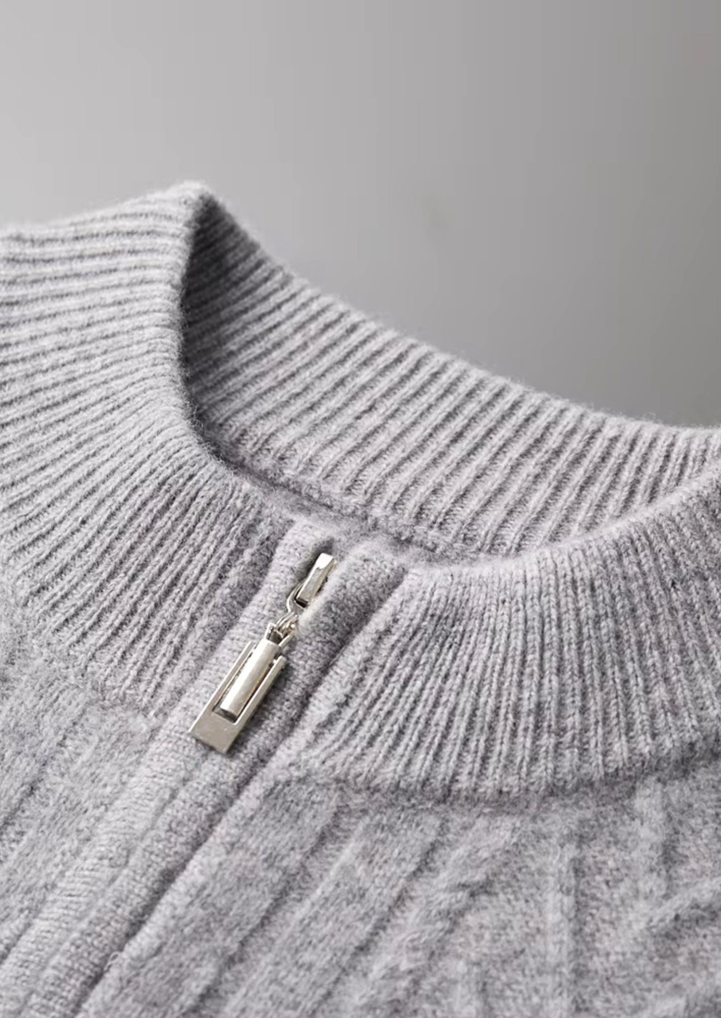 Pure Extra-Fine Merino Wool Patterned Zip Cardigan | Vallentty