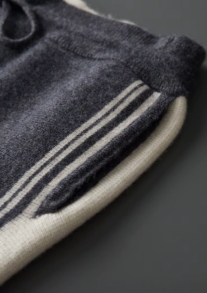 Pure Extra-Fine Merino Wool Dark Gray Damien Set | Vallentty
