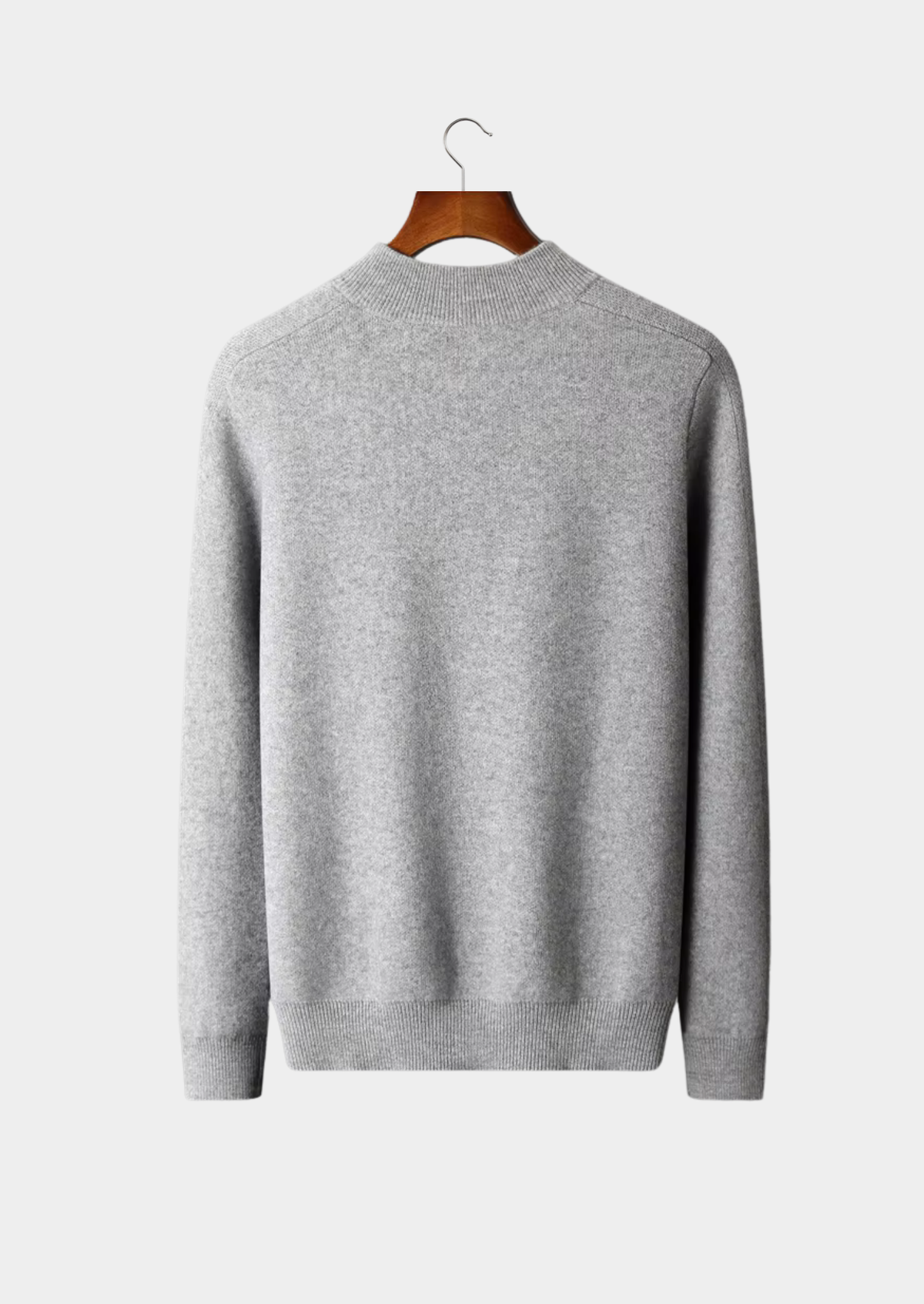Premium Cashmere Essential Half-Zip Sweater | Vallentty