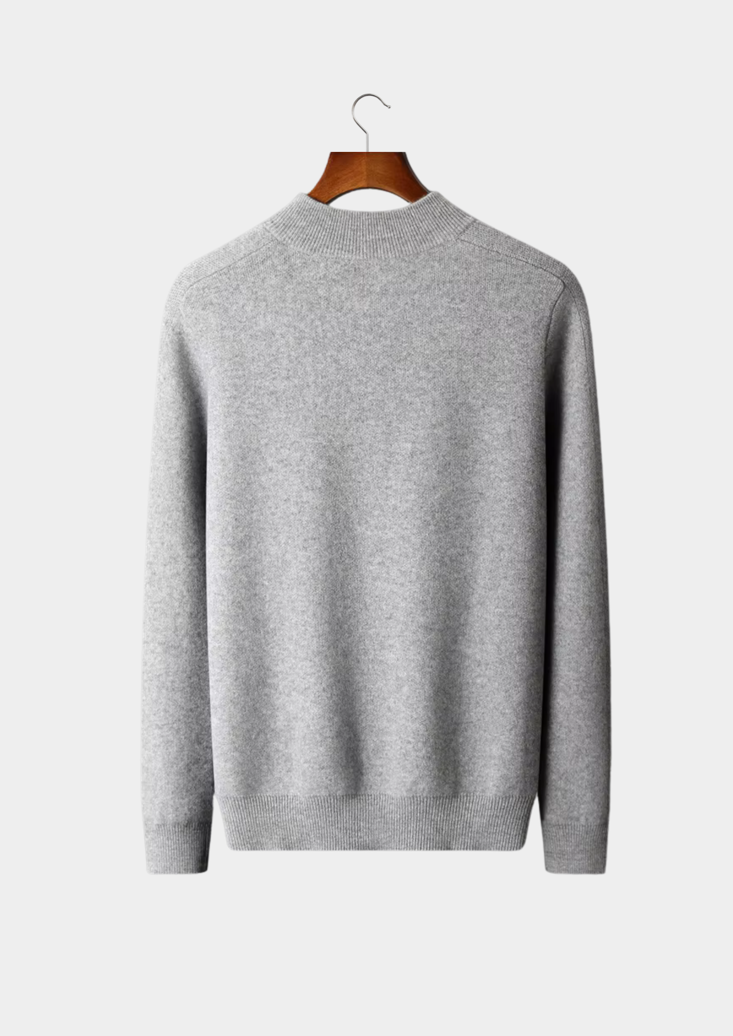 Premium Cashmere Essential Half-Zip Sweater | Vallentty