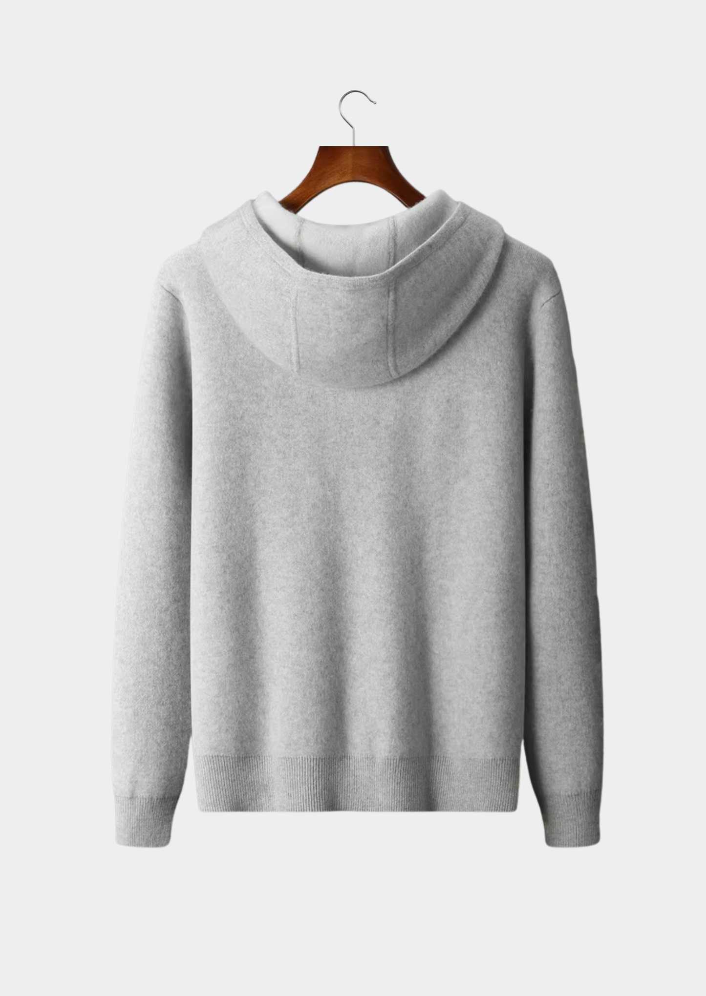 Premium Cashmere Two Tone Zipper Hoodie | Vallentty