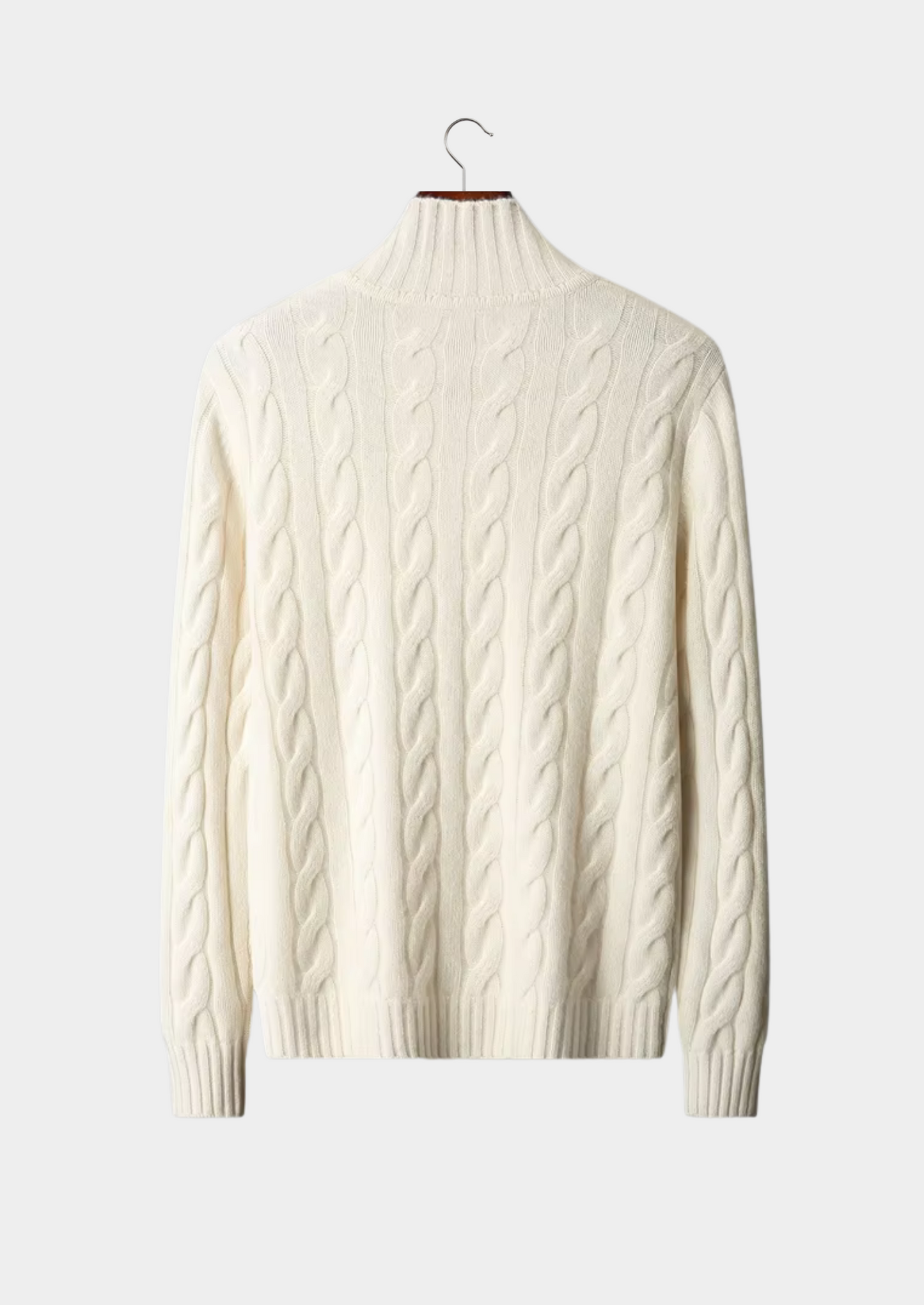 Pure Extra-Fine Merino Wool Dual-Zip Cable Cardigan | Vallentty