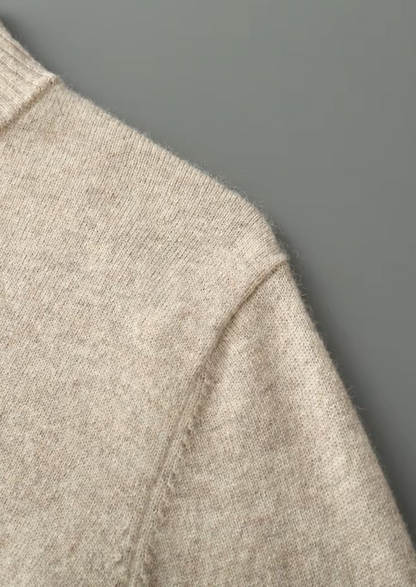 Pure Extra-Fine Merino Wool Half Zip Sweater | Vallentty