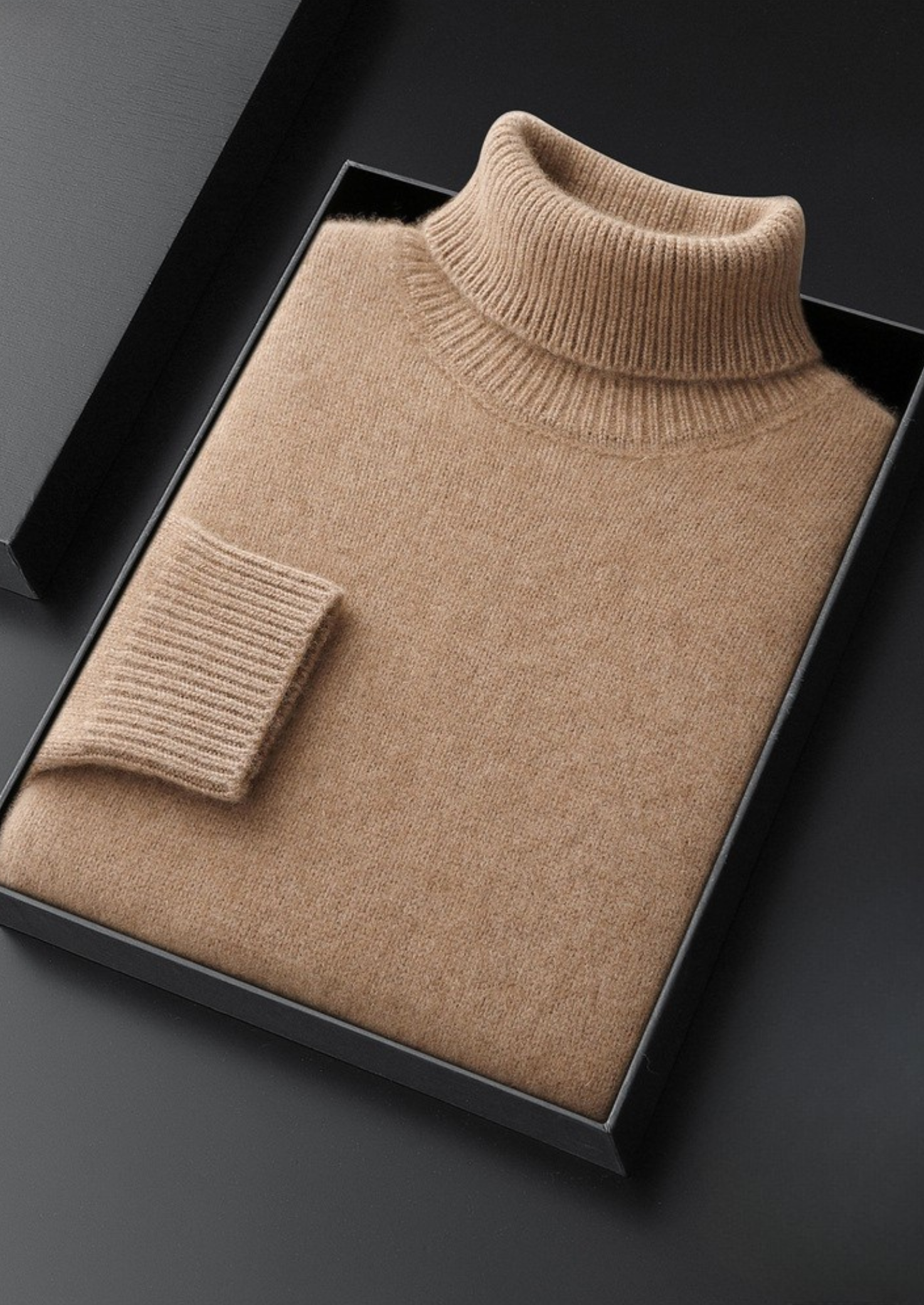Pure Cashmere Beige Essential Rollneck | Vallentty
