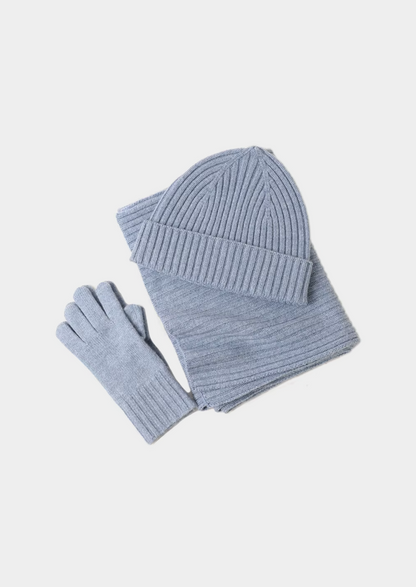 Pure Extra-Fine Merino Wool Wintertime Essentials - Light Blue | Vallentty