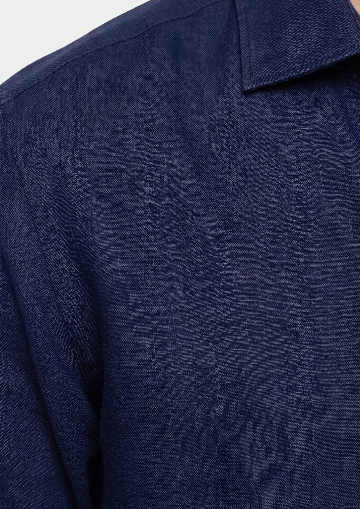 Amalfi Coastal Shirt - Navy Blue | Vallentty