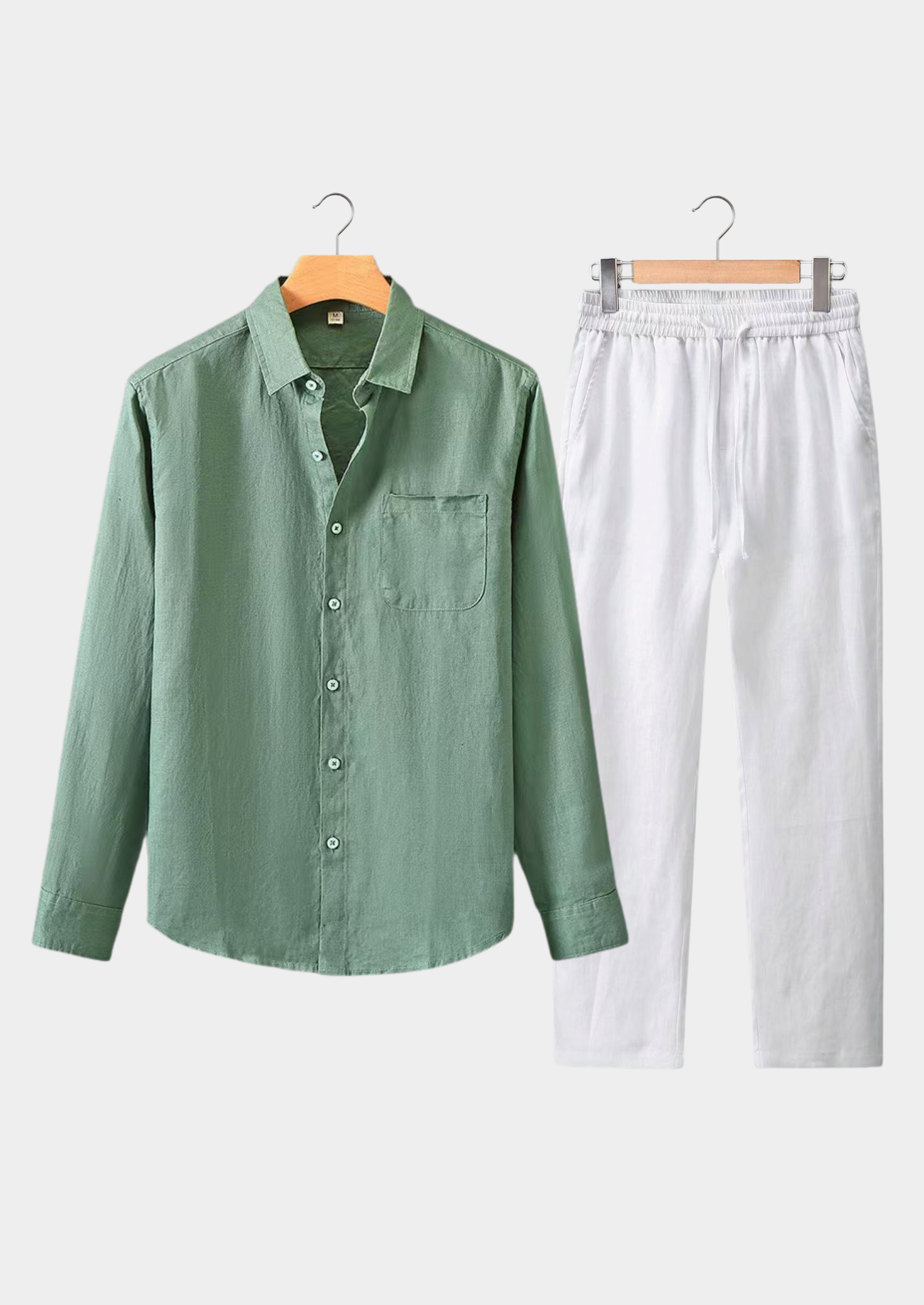 Dolcevita Longsleeve Summer Set - Green/white | Vallentty